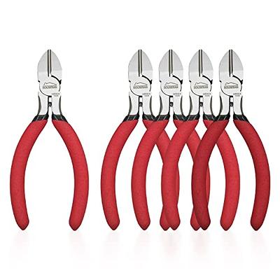 5 Pack Cr-v Wire Flush Cutters, Soft Wire Side Cutters For Jewelry Making  (yellow, 5 Inch) : Target