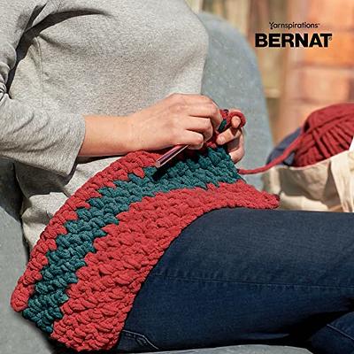 Bernat Blanket #6 Super Bulky Polyester Yarn, Weathered Red 10.5oz/300g, 220 Yards (4 Pack)