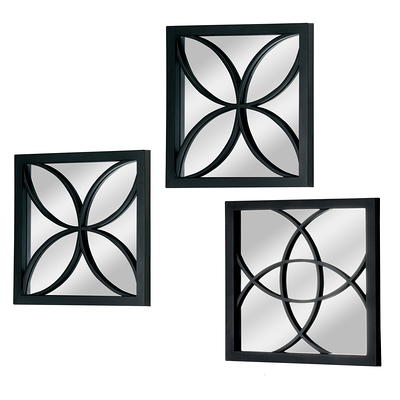 Mainstays Contemporary Square Wall Mirror Black 10 x 10 Wall