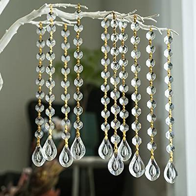 10pcs Crystal Garland Strands Crystal Lamp Beads Glass Loquat Prism Hanging  Chandelier Beads Replacements Strings Christmas Wedding Decoration for Home  Gold Pinning - Yahoo Shopping
