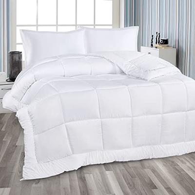 Utopia Bedding Down Alternative Comforter (Queen, White) - All Season  Comforter - Plush Siliconized Fiberfill Duvet Insert - Box