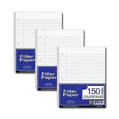 Oxford Filler Paper 85 x 11 inch Wide Ruled Paper 3 Hole Punch Loose Leaf Notebook Paper for 3 Ring Binders 500 Sheets (62330) White