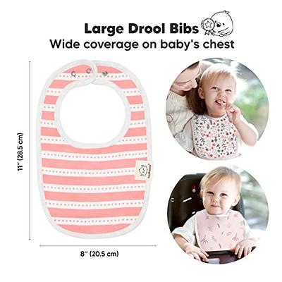 KeaBabies 8-Pack Organic Baby Bibs for Girls & Boys and 8-Pack