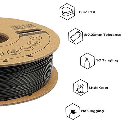 OVERTURE PLA Filament 1.75mm PLA 3D Printer Filament, 1kg Cardboard Spool  (2.2lbs), Dimensional Accuracy +/- 0.02mm, Fit Most FDM Printer (Black