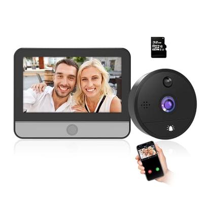 TMEZON Wireless WIFI Video Door Phone IP Doorbell Intercom System with  Camera 7 Inch Monitor with 1080P Wired Camera Night Vision,No Monthly Fees