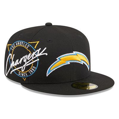 Men's New Era Powder Blue Los Angeles Chargers Lips 59FIFTY Fitted Hat