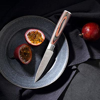 Gold Paring Knife with Sheath, Set of 3 PCS Kitchen knives, Fruit and  Vegetable Small Knife Set, Sharp Kitchen Knifes, 3.5 inch Stainless Steel  Knife