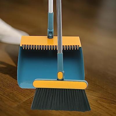 Long Handle Dustpan And Brush 2 Piece Sweeping Set Folding Cleaning  Accessories