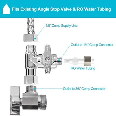 EASTMAN Ice Maker Installation Kit with Brass Inserts, 1/4 Inch