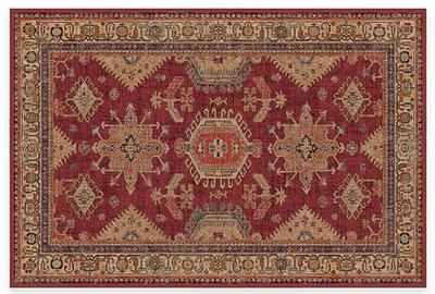 RUGGABLE Kamran Runner Rug - Perfect Vintage Washable Area Rug for Kitchen,  Entryway, Hallway, Kids Room - Stain & Water Resistant, Non-Slip, Pet 