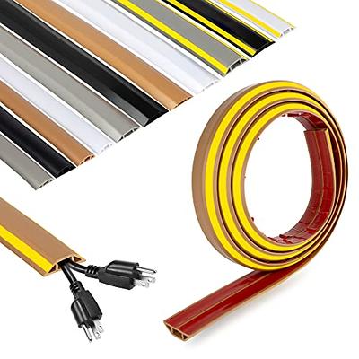 Rubber Bond TV Cord Hider Cable Protector - Strong Self Adhesive Wall Cord  Cover Cable Hider - Low Profile Cable Management Wall Cord Concealer Cable