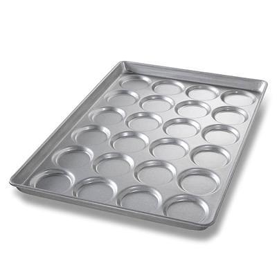 Baker's Mark Half Size 18 Gauge Non-Stick 13 x 18 Gold Wire in Rim  Aluminum Bun / Sheet Pan / Tray