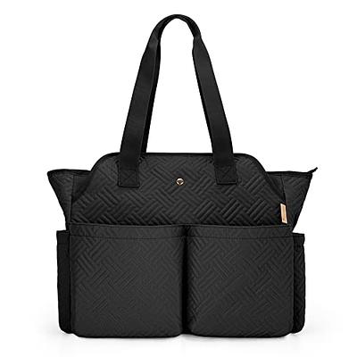 Simple Modern Tote Bag for Women | Work Laptop Tote Bags | Shoulder Bag with Crossbody Strap and Pockets Water-Resistant | 22 Almond Birch