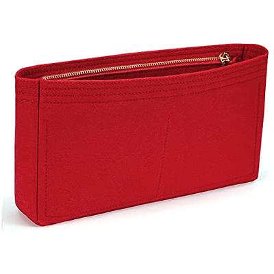 Vercord Felt Purse Organizer Insert Onthego 35 Handbag Tote Bag Organizer  Bag in Bag with Removable Zipper