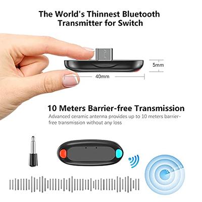  Bluetooth Adapter Audio Transmitter for Nintendo Switch, aptX  Low Latency Technology, Supports Dual Paring, in-Game Voice Chat,  Compatible with Airpods, PS4, PC and TV : Everything Else