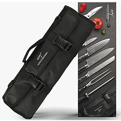 NANFANG BROTHERS Chef Knife Set with Bag, 8 Pieces Damascus Steel Chef  Knives with Portable Knife Roll Storage Bag, Blade Guards, Carving Fork,  Sharpener and Kitchen Shears for Outdoor Camping Travel 