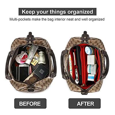 OMYSTYLE Purse Organizer Insert for Handbags, Felt Bag Organizer for Tote & Purse, Tote Bag Organizer Insert with 5 Sizes, Compatible with Neverful