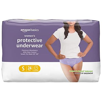 Basics Incontinence & Postpartum Underwear for Women, Maximum  Absorbency, Small, 24 Count, Lavender (Previously Solimo) - Yahoo Shopping