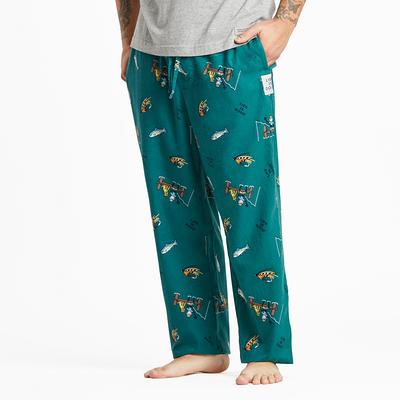 Life Is Good Men's Jake and Rocket Fishing Pattern Classic Sleep Pants