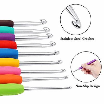 5 mm Crochet Hook, Aluminum Soft Grip Rubber Handle Needles Ergonomic  Knitting Needles Crochet Needle for Beginners and Handmade DIY Knitting  Crochet (5 mm) - Yahoo Shopping