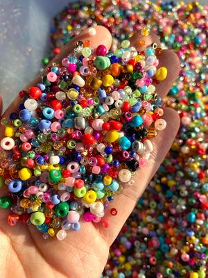 445G Multicolor Glass Seed Bead Mix, Soup, Bead Confetti, 2mm-4mm