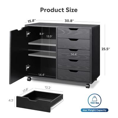 Storage Cabinet Dressers with Wheels Mobile Organizer Drawers for Offi