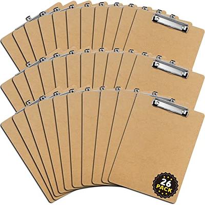 26 Pack Hardboard Office Wood Clipboards, Standard A4 Letter Size,  Clipboards with Low Profile Mental Clip, Large Duty Clipboards Bulk, School  Office Supplies - Yahoo Shopping