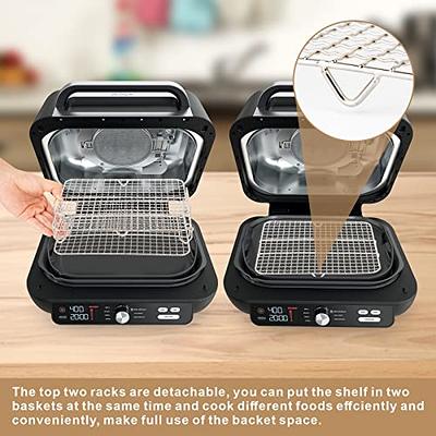 Air Fryer Steel Rack for Ninja Dual Basket Silicone Pot Baking Liner  Accessories