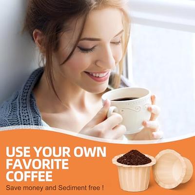 100 pcs Disposable Paper Filter Cups for Reusable Coffee Pods Keurig K-Cup  Single Serve EZ cups 