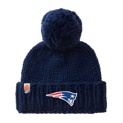 NFL Men's New England Patriots New Era Navy Repeat Cuffed Knit Hat with Pom