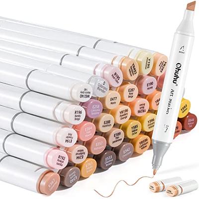 36 Colors Skin Tone&Hair Art Markers, Shuttle Art Dual Tip Alcohol Based  Marker Pen Set Contains 1 Blender 1 Carrying Case 1 Marker Pad for Kids &  Adults Portrait,Comic, Anime, Manga 