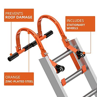 2 Pack Heavy Duty Ladder Roof Hook with Wheel，Rubber Grip T-Bar ladder  stabilizer Fast and Easy Setup to Access Steep Roofs,500 lbs Weight Ratin -  Yahoo Shopping