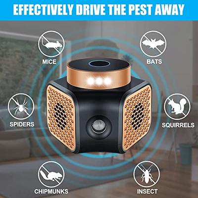 4 Pack Mouse Repellent Ultrasonic Rodent Repellent Indoor Mice Repellent  Plug in Squirrel Pest Repeller Electronic Mouse Deterrent 9 Strobe Lights  for