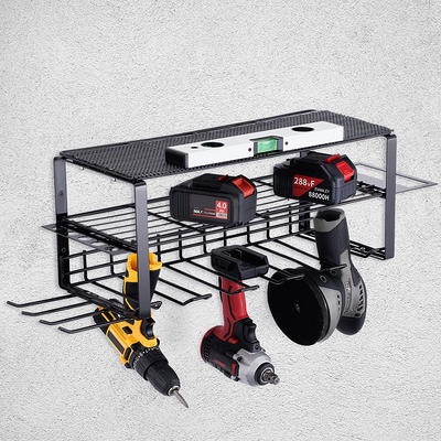 DEcMIOX Power Tool Organizer, Wall Mounted Storage Rack, 150lb