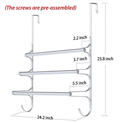 CANYAVE Over The Door Towel Rack, Triple Towel Storage Holder with