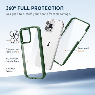 Compatible with iPhone 15 Plus Case, with Built-in 9H Tempered Glass Screen  Protector + 2X Camera Lens Protector, Dustproof Cover Designed Full Body