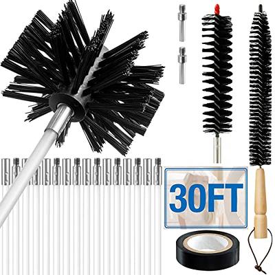 Dryer Vent Venting Exhaust Duct Cleaning Lint Trap Removal Brush Vacuum Kit  12' Drill Flexible