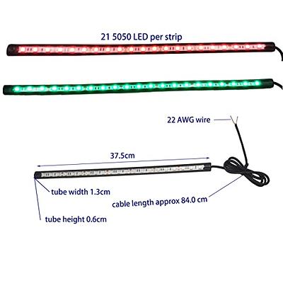 Deals4you 2pcs 14 Inch 21-LED Navigation Lights for Boats, 12V