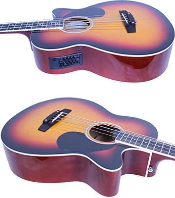 YMC 4 Strings Cutaway Acoustic-Electric Bass Guitar With 4-Band