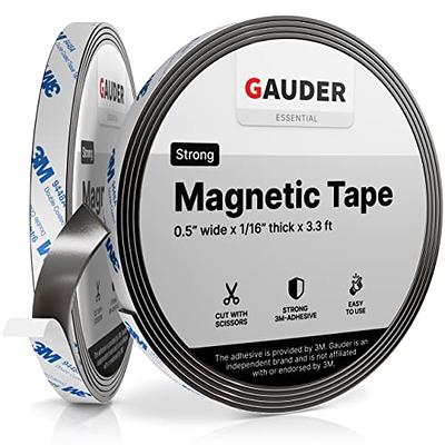 GAUDER Strong Magnetic Tape Self Adhesive (3.3 Feet Long x 1.2 Inch Wide)