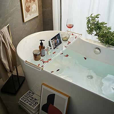 Beelee Bathtub Tray Clear Caddy Rack: Acrylic Tub Tray Shelf with Gold  Rails to Hold Book Phone Candle Wine - Waterproof Bathtub Accessories,  Luxury Gifts for Women - Yahoo Shopping