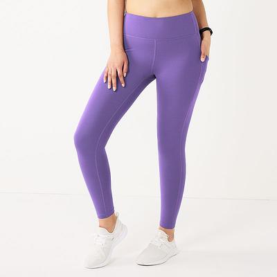 Women's Tek Gear Ultrastretch High-Waisted Side Pocket 7/8 Leggings, Size:  Small, Med Purple - Yahoo Shopping