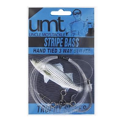 5 Pack 3-Way 8/0 Circle Hook Striped Bass Rig - Uncle Mo's Saltwater  Fishing Tackle, Robust 60lb 3way Swivel, 4ft 60lb Monofilament Leader for  Surf, Beach & Boat Fishing - Yahoo Shopping