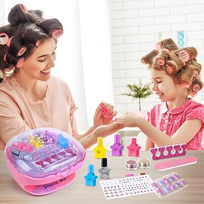  Nail Art Studio for Girls - Nail Polish Kit for Kids Ages 7-12  Years Old - Girl Gifts Ideas - Girls Nails Gift Set - Cool Girly Stuff -  Polish, Pens
