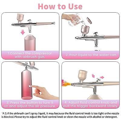 Pneumatic Spray Gun Dual Action High Capacity Airbrush Trigger Pen Makeup  Nail Beauty Barber Tatoo Car Paint Cake Decoration