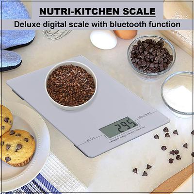 Silver Silk Screen Kitchen Scale With Bluetooth Function 3mm Nutri - Medium  - Yahoo Shopping