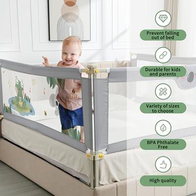 INFANS Bed Rails for Toddlers, Foldable Safety Baby Crib Rail Fit for Kids Twin