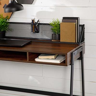 Walker Edison - Industrial Wood 3-Drawer Computer Desk - Dark Walnut