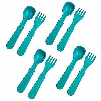 Toddler Utensils Set by PLASKIDY Kids Utensils 6 Forks and 6 Spoons - BPA  FREE / Dishwasher Safe Toddlers Silverware Set Brightly Colored Children's