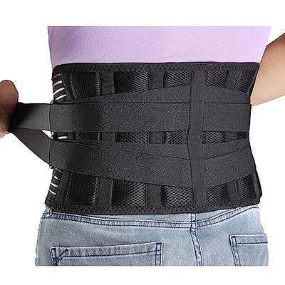 Back Lumbar Support Belt, Back Brace, Breathable Adjustable Lower Back  Brace with Stays and Springs for Pain Relief,L